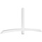 Ekena Millwork Bellingham Architectural Grade PVC Gable Bracket, 108"W x 45"H x 4"D x 4"F, 10/12 Pitch GBP108X45X0404BEL00 - alternate 1